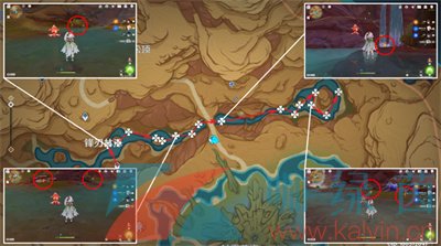 《原神》4.1悼灵花采集路线