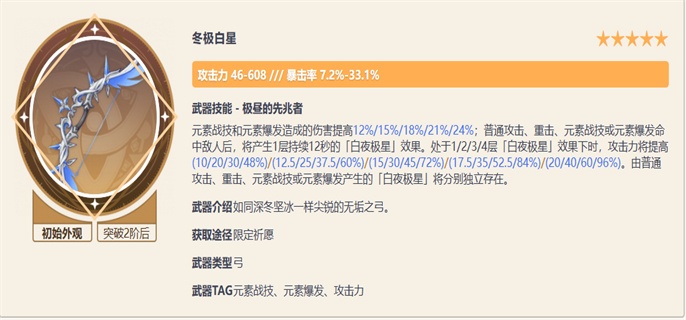 原神冬极白星是谁的专武